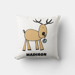 Personalisiertes Hirsch-Niedlicher Holiday Throw K Kissen