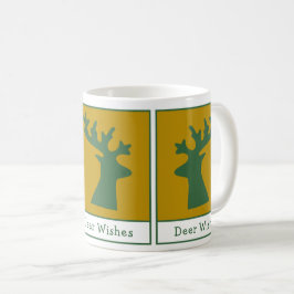 Personalisiertes Hirsche wünscht Urlaub Art Green Kaffeetasse