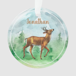 Personalisiertes Hirschjäger Geburtstagsschmuck Ornament