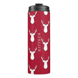 Personalisiertes Hirschtropfmuster Thermosbecher