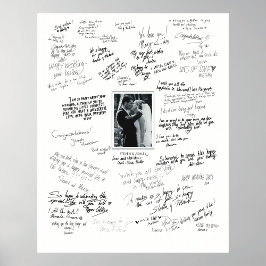 Personalisiertes Hochzeitplakat für Gast-Wünsche Poster