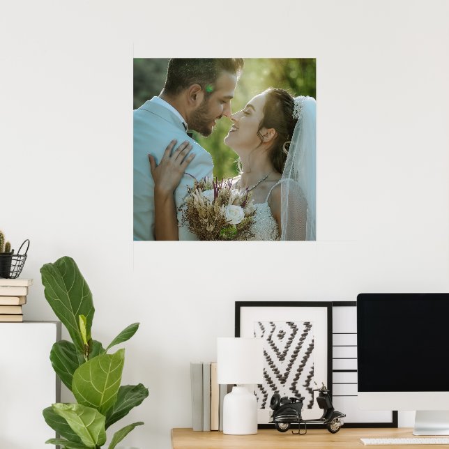 Personalisiertes Hochzeitsbild Poster Liebe Deco (Heimbüro)