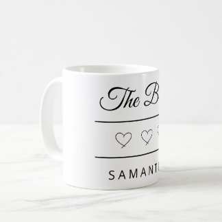 Personalisiertes Hochzeitsdesign für die Braut Kaffeetasse