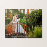 Personalisiertes HochzeitsFoto<br><div class="desc">Personalisierter Name und Datum Hochzeit Foto Jigsaw Puzzle</div>
