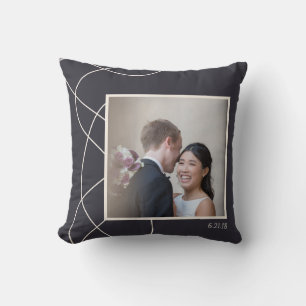 Personalisiertes Hochzeitsfoto-Jubiläumsgeschenk Kissen