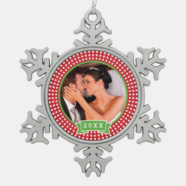 Personalisiertes HochzeitsFoto Keepake Ornament (Vorderseite)