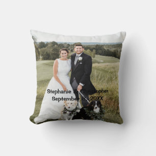 Personalisiertes Hochzeitsfoto-Kissen zum Werfen Kissen