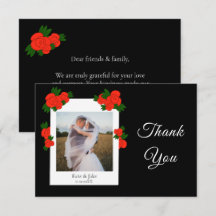 Personalisiertes Hochzeitsfoto mit roten Rosen in