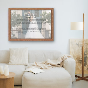 Personalisiertes Hochzeitsgelübde Foto-Andenken Fotodruck