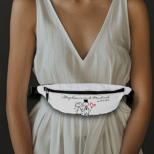 Personalisiertes Hochzeitsgeschenk für Braut und B Bauchtasche