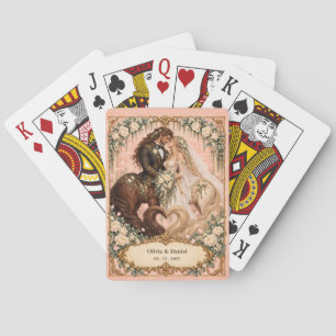 Personalisiertes Hochzeitsgeschenk für Braut und B Spielkarten