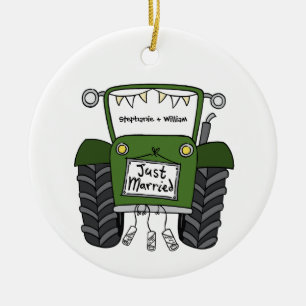 Personalisiertes Hochzeitsgeschenk für Grüne Trakt Keramik Ornament