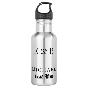Personalisiertes Hochzeitsgeschenk für Trauzeugen  Edelstahlflasche