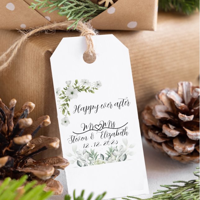 Personalisiertes Hochzeitsgeschenk glücklich bis a Geschenkanhänger (Von Creator hochgeladen)