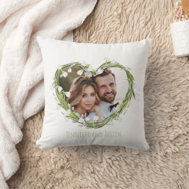 Personalisiertes Hochzeitshilfepilz für Foto Kissen (Decke)