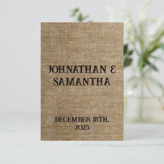 Personalisiertes Hochzeitspaziermuster Einladung (Stehend Vorderseite)
