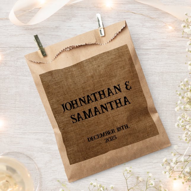 Personalisiertes Hochzeitspaziermuster Geschenktütchen (Ausgeschnitten)