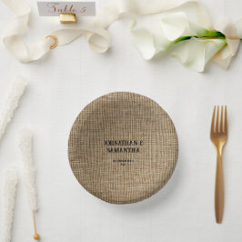 Personalisiertes Hochzeitspaziermuster Pappteller