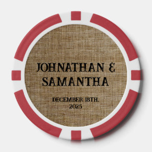 Personalisiertes Hochzeitspaziermuster Pokerchips