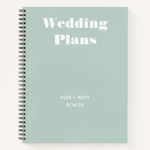 Personalisiertes Hochzeitsplaner-Notebook Notizbuch