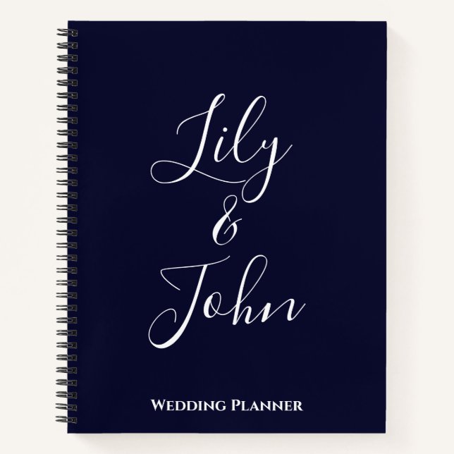 Personalisiertes Hochzeitsplaner-Notebook Notizbuch (Vorderseite)