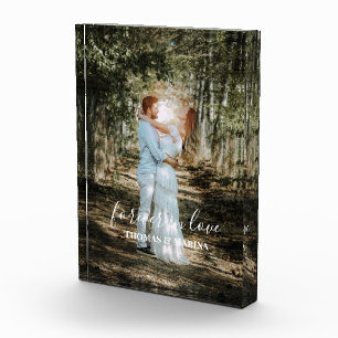 Personalisiertes Hochzeitsportrait Moderne Kalligr Fotoblock