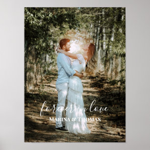 Personalisiertes Hochzeitsportrait Moderne Kalligr Poster