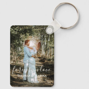 Personalisiertes Hochzeitsportrait Moderne Kalligr Schlüsselanhänger