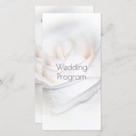 Personalisiertes Hochzeitsprogramm für White Rose