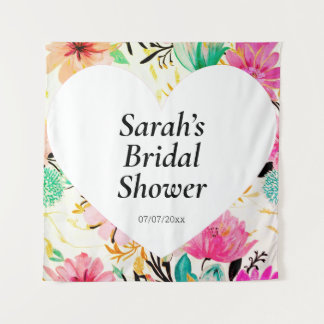Personalisiertes Hochzeitsshower-Wandposter Wandteppich
