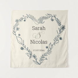 Personalisiertes Hochzeitsshower-Wandposter Wandteppich