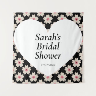 Personalisiertes Hochzeitsshower-Wandposter Wandteppich