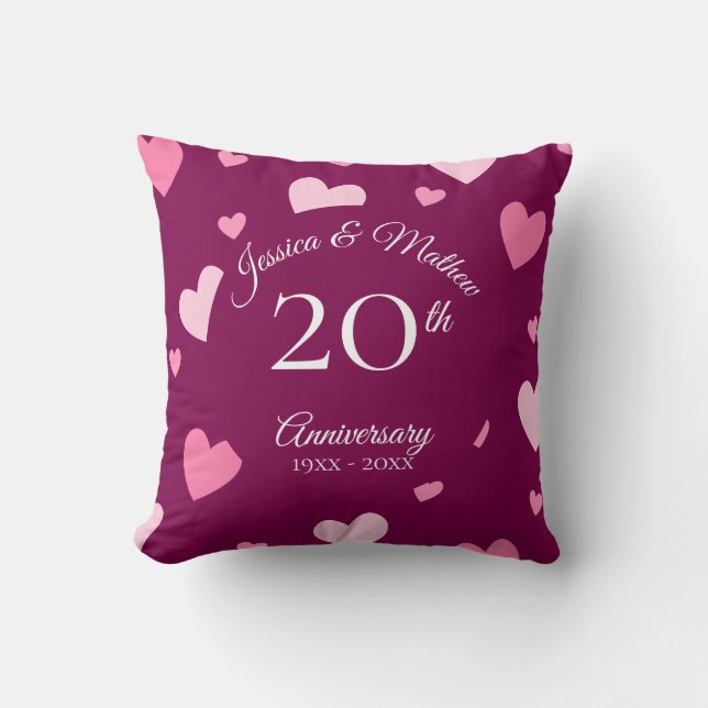 Personalisiertes Hochzeitstipendium Kissen (Vorderseite)