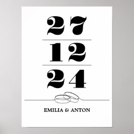 Personalisiertes Hochzeitstipendium Poster