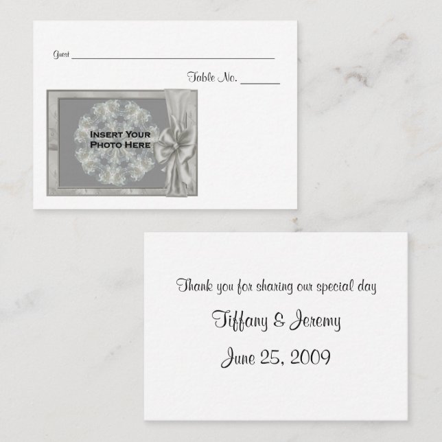 Personalisiertes Hochzeitstisch Foto Platzkarte (Vorne/Hinten)