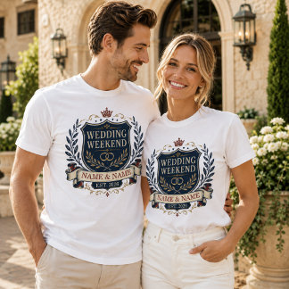 Personalisiertes Hochzeitswochenende T-Shirt