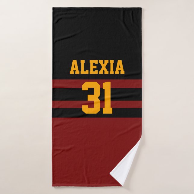 Personalisiertes Hockey-Badetuch Badehandtuch (Badehandtuch)