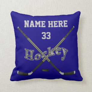 Personalisiertes Hockey-Kissen, Ihr TEXT und Kissen