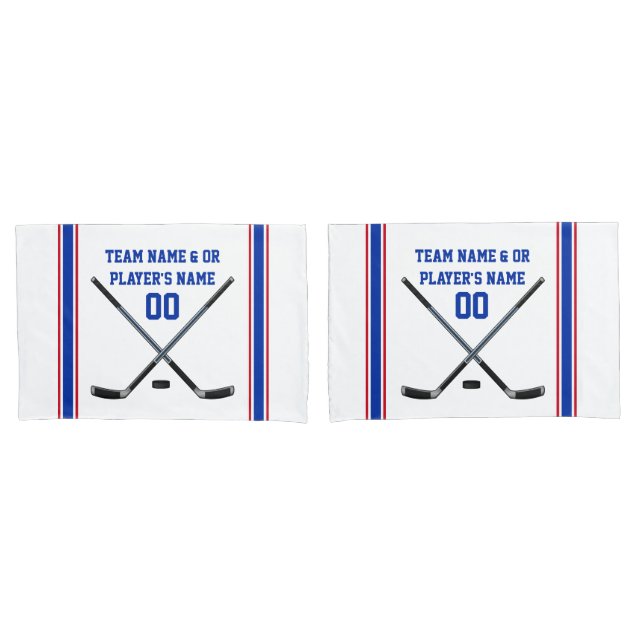 Personalisiertes Hockey-Kissen-Kasten-Set oder Kissenbezug (Vorderseite-Set)