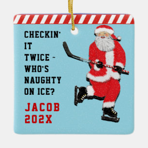 personalisiertes Hockey-Spieler-Sammelobjekt Keramikornament
