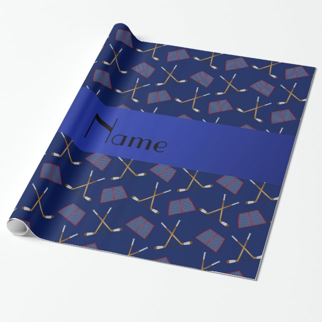 Personalisiertes Hockeymuster Geschenkpapier (Ungerollt)