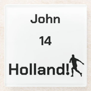 Personalisiertes Holland Fußball Fan Barzubehör Glasuntersetzer