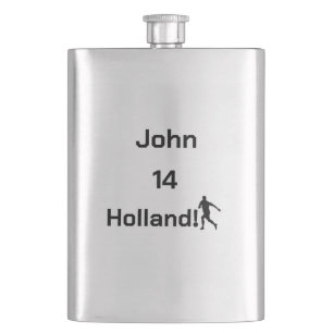 Personalisiertes Holland Fußball Fan Tribute Flachmann