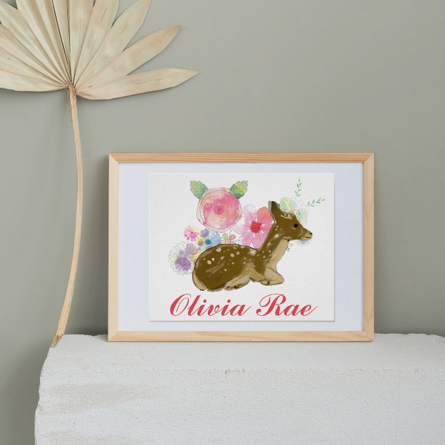 Personalisiertes Holz Blumendekor Kinderzimmer Poster (Von Creator hochgeladen)