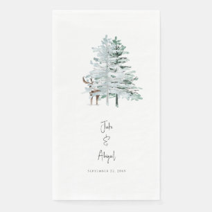 Personalisiertes Holz Moderner Schriftart Serviette