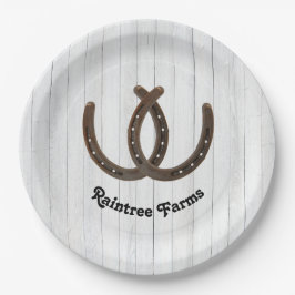 Personalisiertes Horseshoe Pappteller