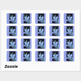 Personalisiertes Hosta Lavender Blume Makro Foto Quadratischer Aufkleber