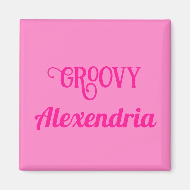Personalisiertes Hot Pink Magnet (Vorne)