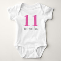 Personalisiertes Hot Pink Monatsbaby