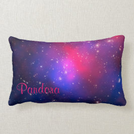 Personalisiertes Hot Pink und Blue Pandora-Cluster Lendenkissen